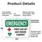 Signmission First Aid Kit AED Inside Cabinet With Symbol, 24 in W x Rectangle, Plastic OS-2PACK-EM-P-1824-L-10369 - alternate 3